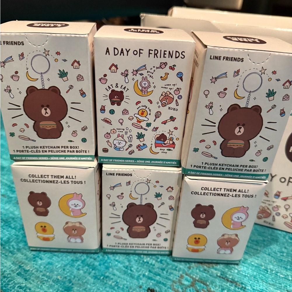 Line Friends Keychain Box unopened -6 boxes total